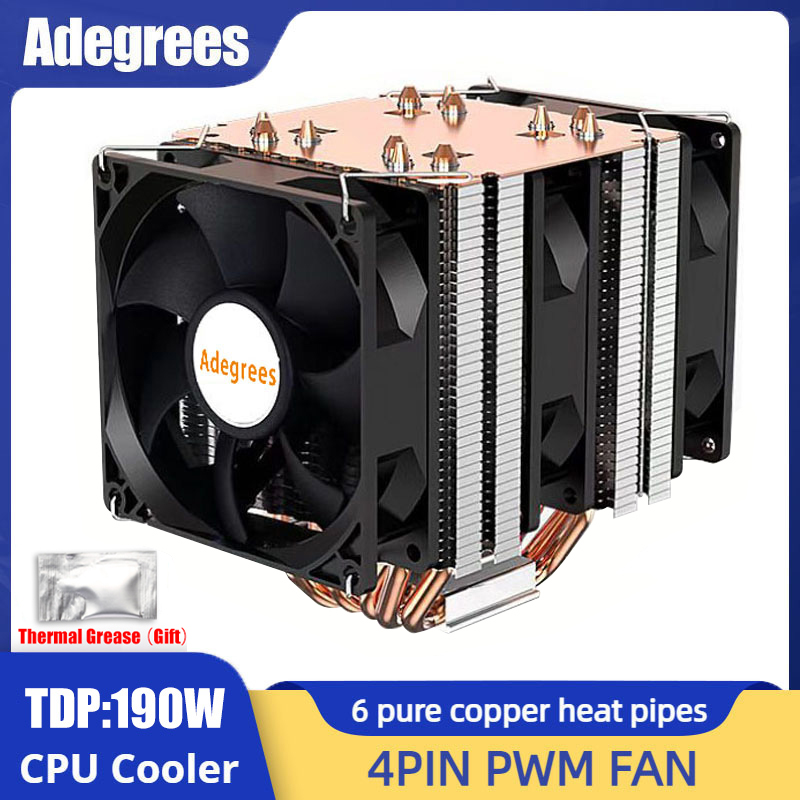 Air Cooler Cpu - 6 тепловых трубок, кулер для процессора,